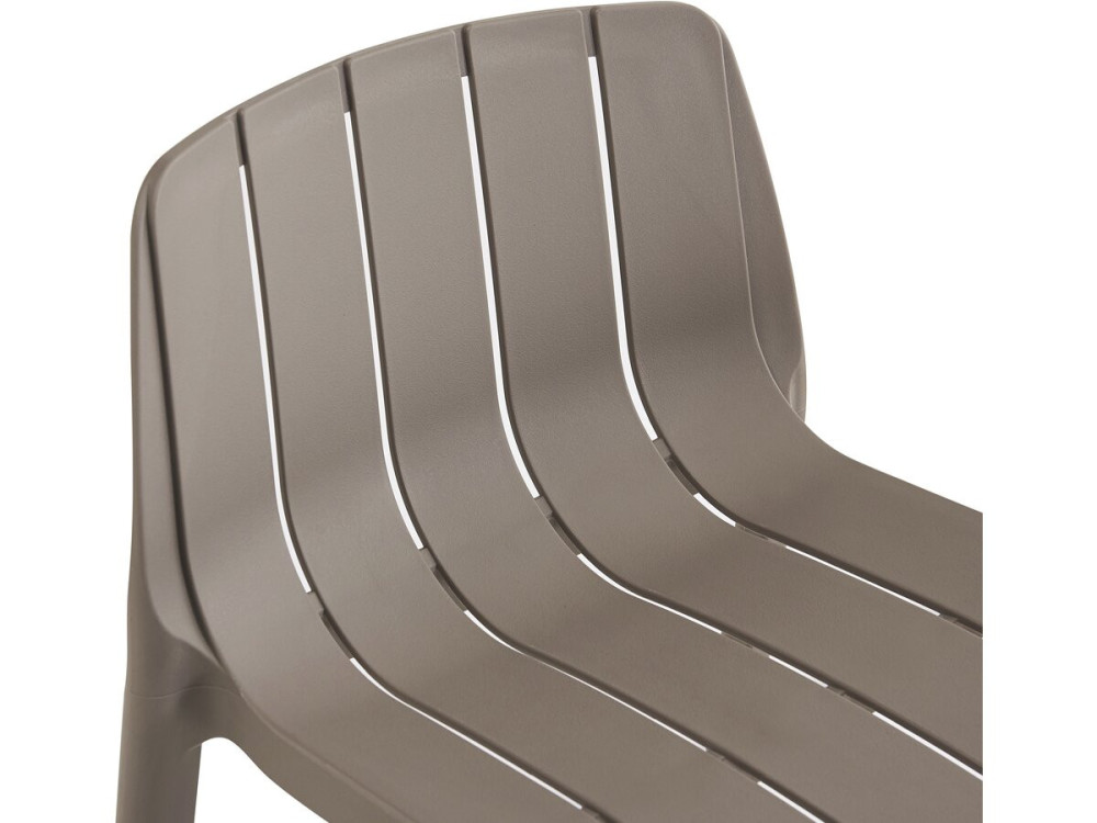 Set of 2 "Vaena" stacking garden high chairs - Taupe