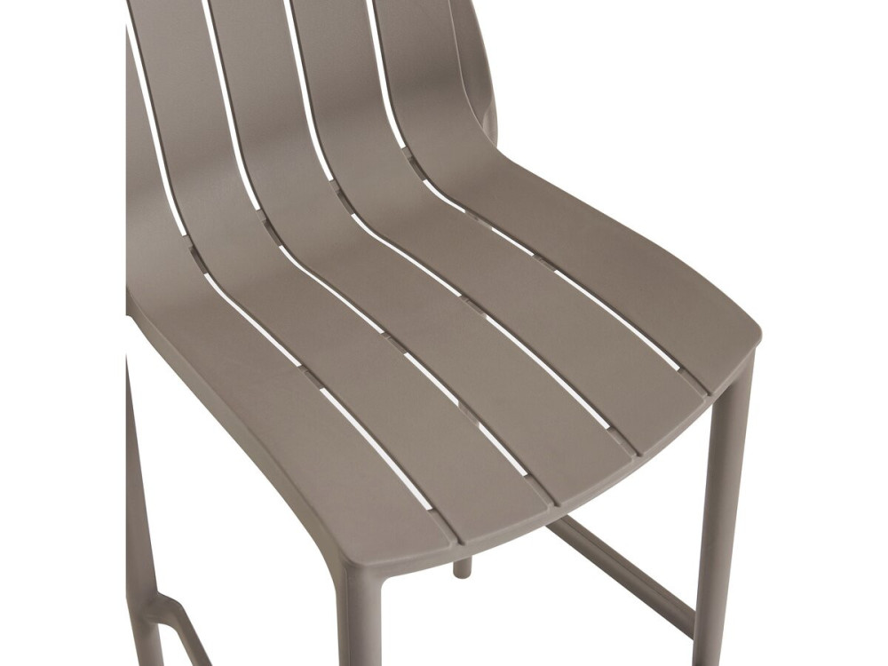 Set of 2 "Vaena" stacking garden high chairs - Taupe