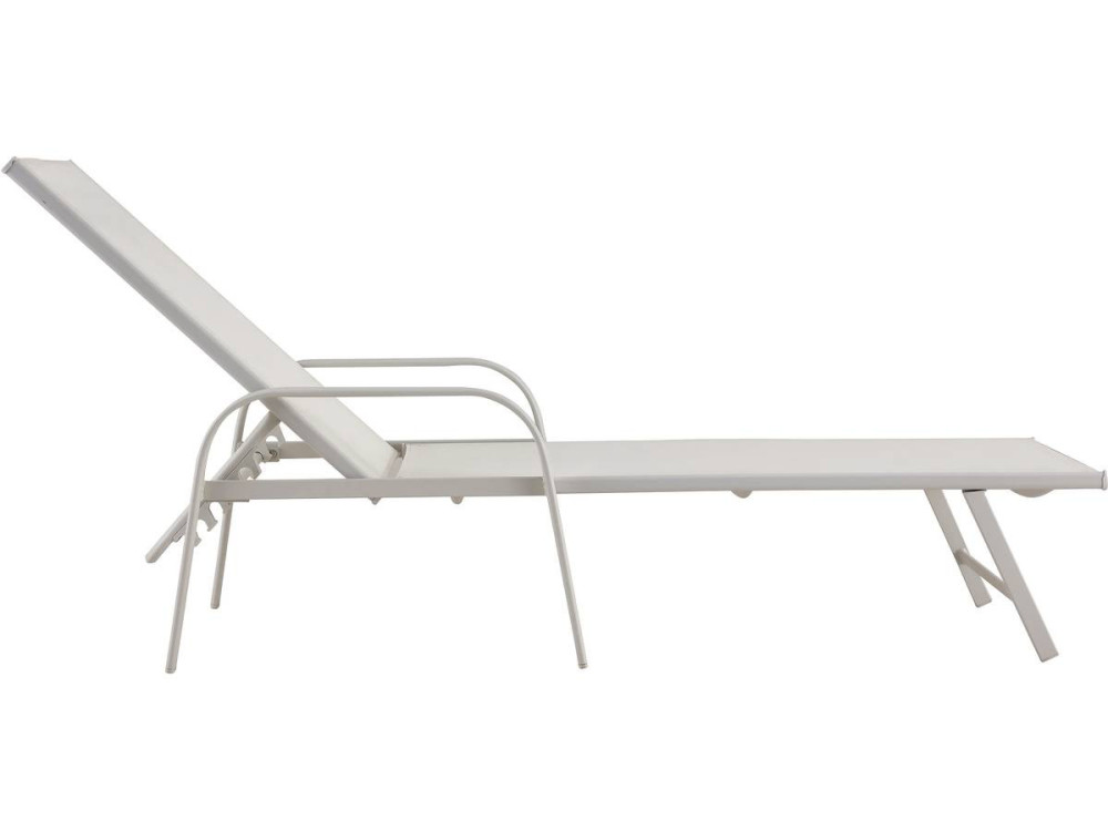 Set of 2 "Farniente" metal sun loungers - White