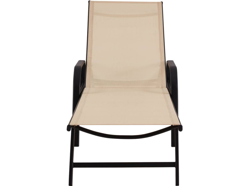 Set of 2 "Farniente" metal sun loungers - Beige