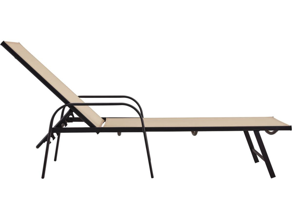 Set of 2 "Farniente" metal sun loungers - Beige