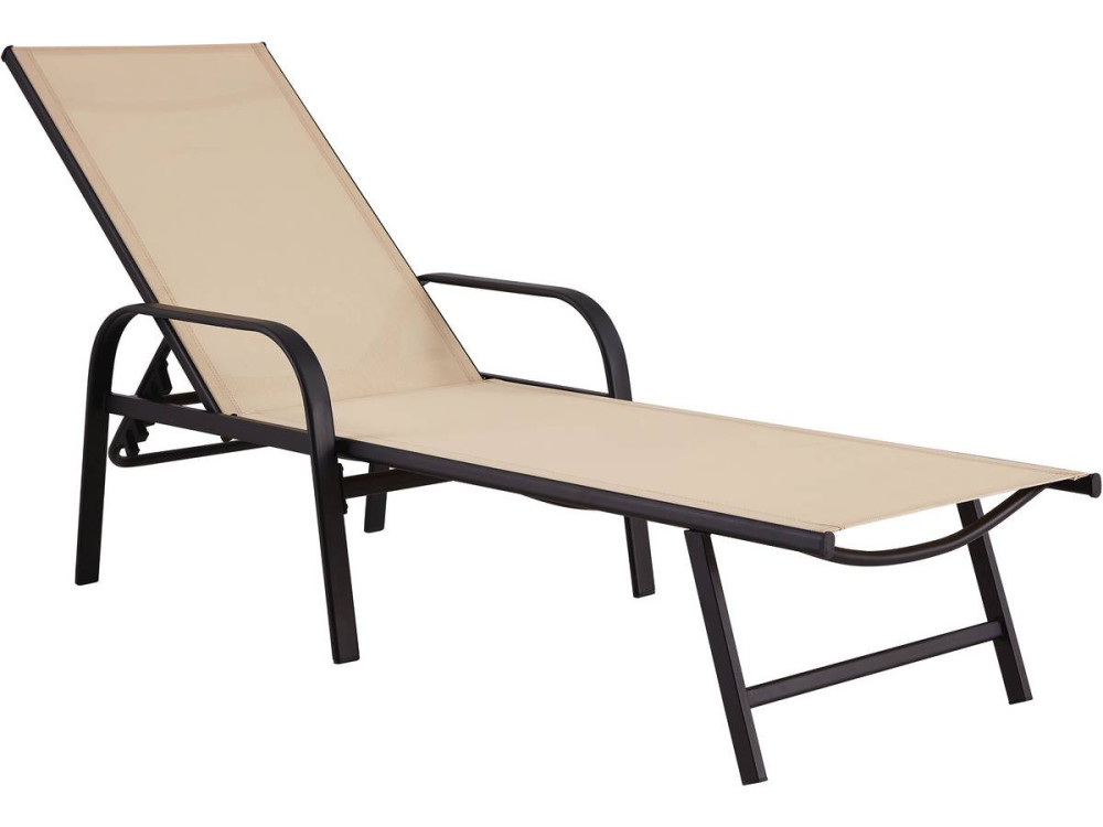 Set of 2 "Farniente" metal sun loungers - Beige