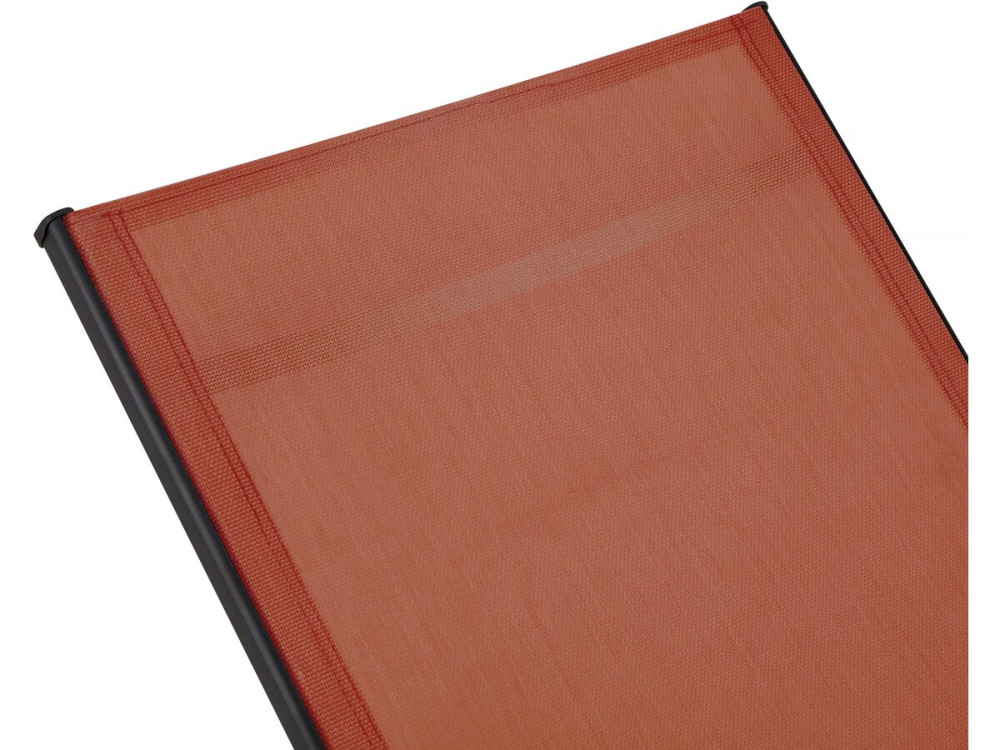 Set of 2 "Farniente" metal sunbeds with armrests - Terracotta
