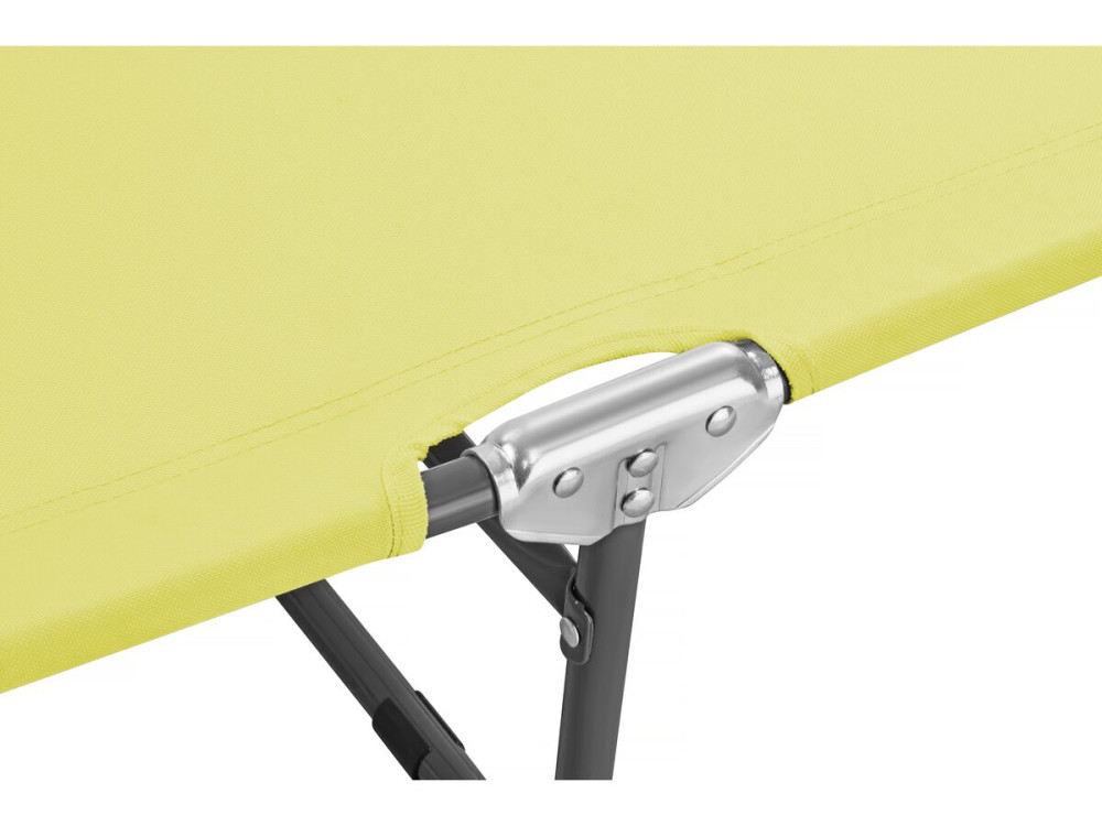 Lazy" folding sunlounger - With sunshade - Yellow