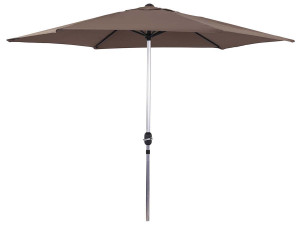 Straight garden Parasol   Alu "Sol" - Round - Ø 3m - Taupe