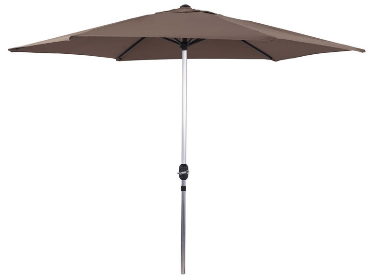 Straight garden Parasol   Alu "Sol" - Round - Ø 3m - Taupe