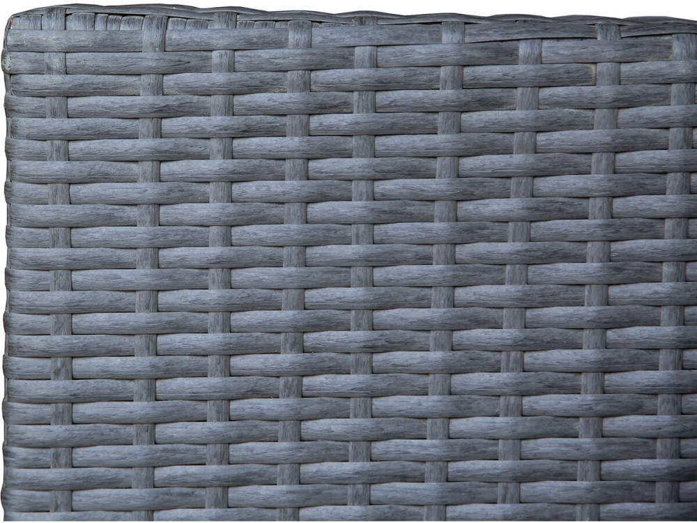 Diya" 3 seater low garden furniture set in woven resin - Light grey
