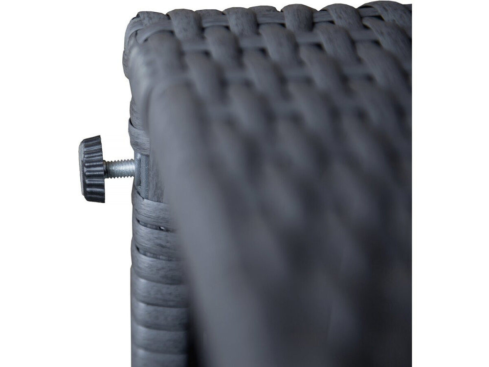 Diya" 3 seater low garden furniture set in woven resin - Light grey