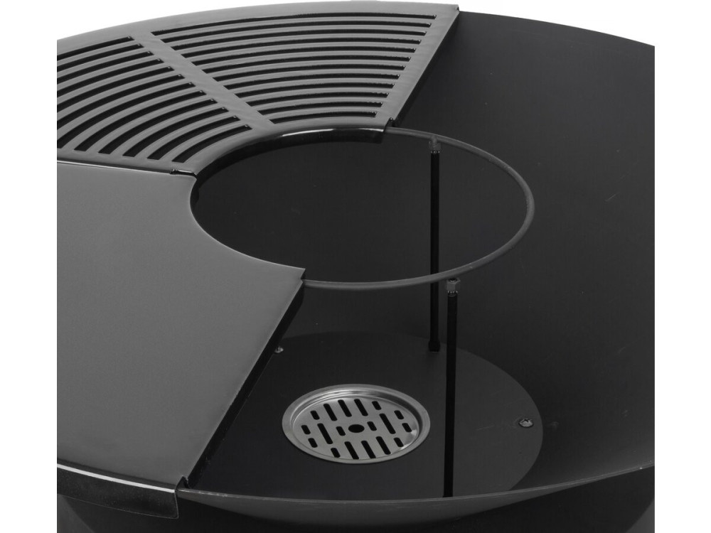 Barbecue plancha brazier with pizza oven "César premium"- Ø 81 cm - Black