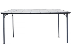 Marvin” lean-to pergola - 4 x 3 m - 423 x 298 x 243 cm - Dark grey