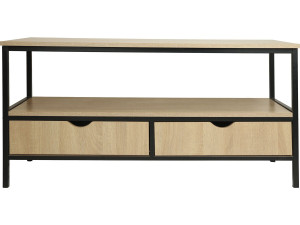 Detroit" industrial-style TV stand with drawer - 113 x 40 x 55 cm - Beige