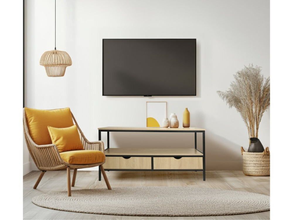 Detroit" industrial-style TV stand...