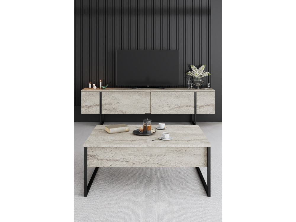 Parametre 1 Travertine, Noir