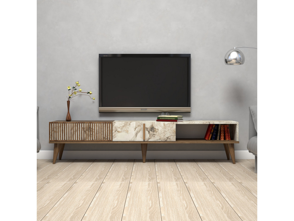 Parametre 1 Noyer, Marbre, Blanc
