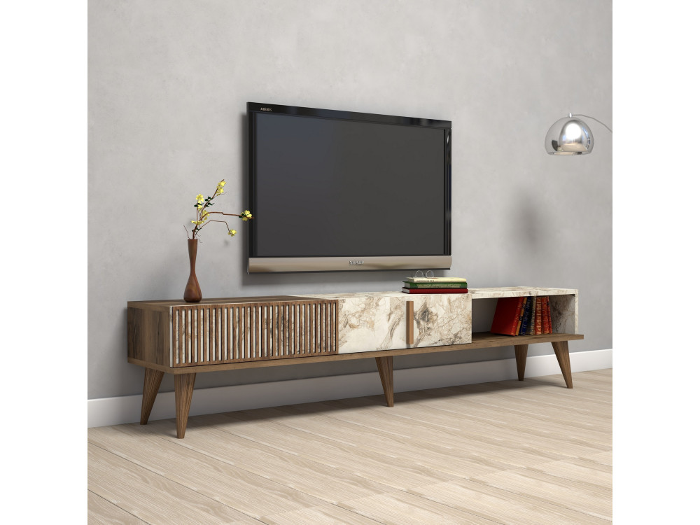 Parametre 1 Noyer, Marbre, Blanc