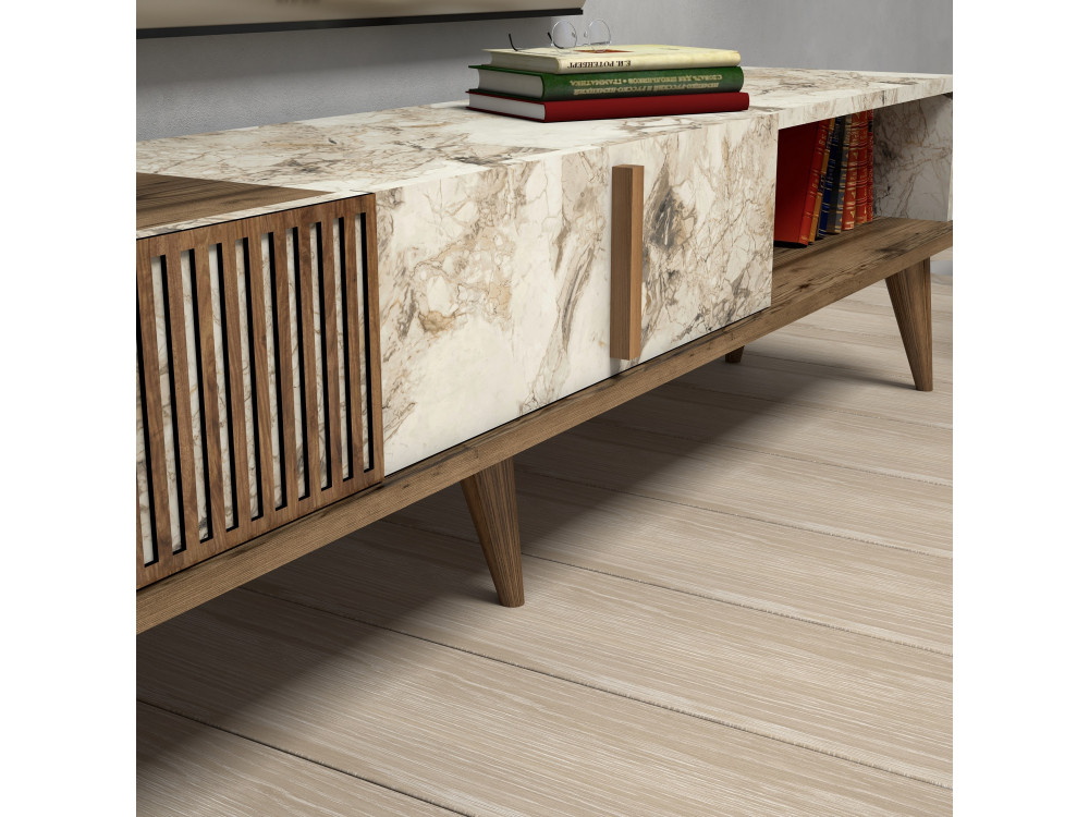 Parametre 1 Noyer, Marbre, Blanc