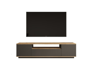FR7" wooden TV stand - 180 x 44 x 44 cm - Atlantic PineAnthracite