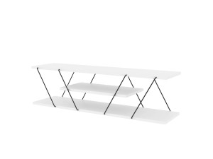 April" wooden TV stand - 120 x 30 x 33 cm - White