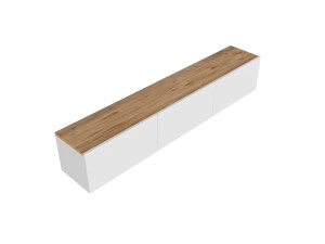 West" wooden TV stand - 150 x 32 x 30 cm - Atlantic white pine