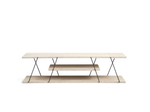 Canaz" wooden TV stand - 120 x 30 x 33 cm - Beige
