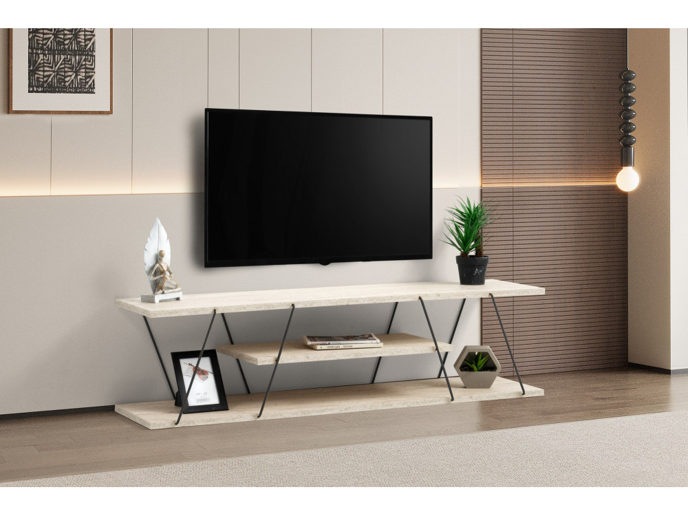 Canaz" wooden TV stand - 120 x 30 x...