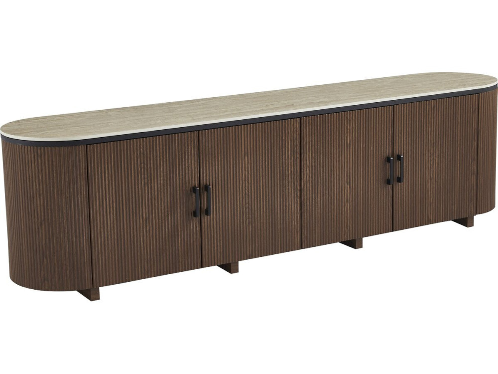 Portofino" oval wooden sideboard -...