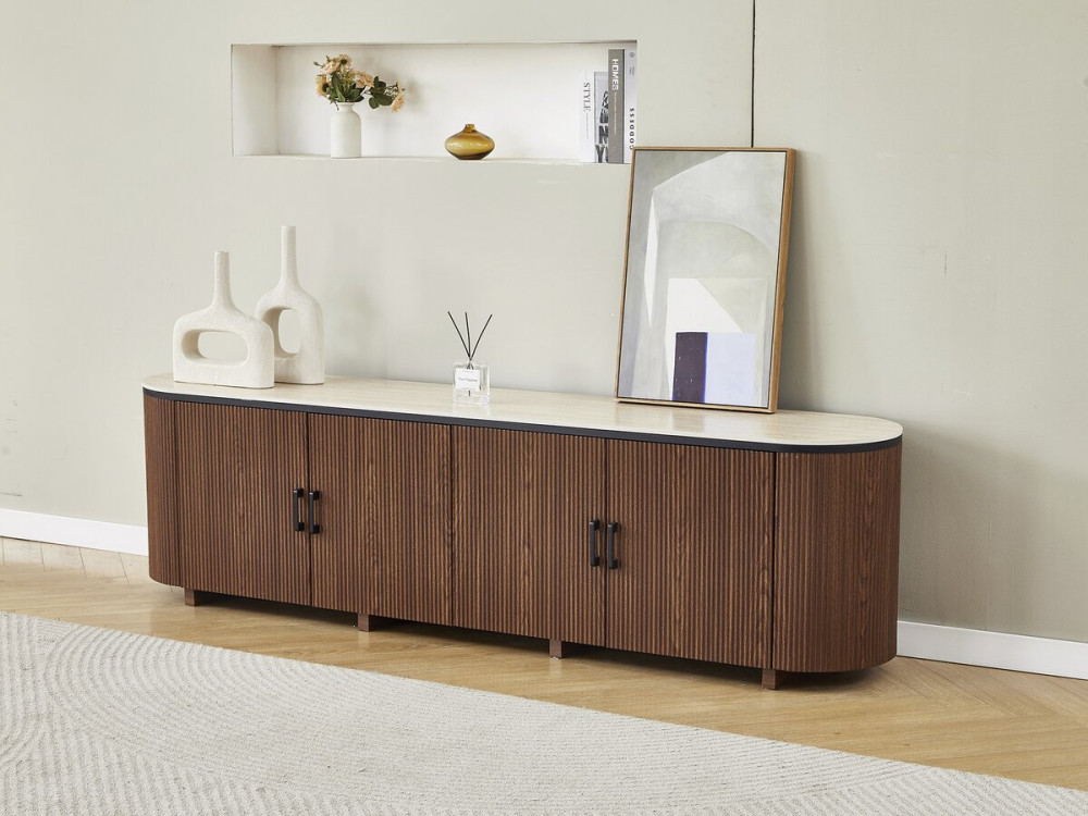 Portofino" oval wooden sideboard -...
