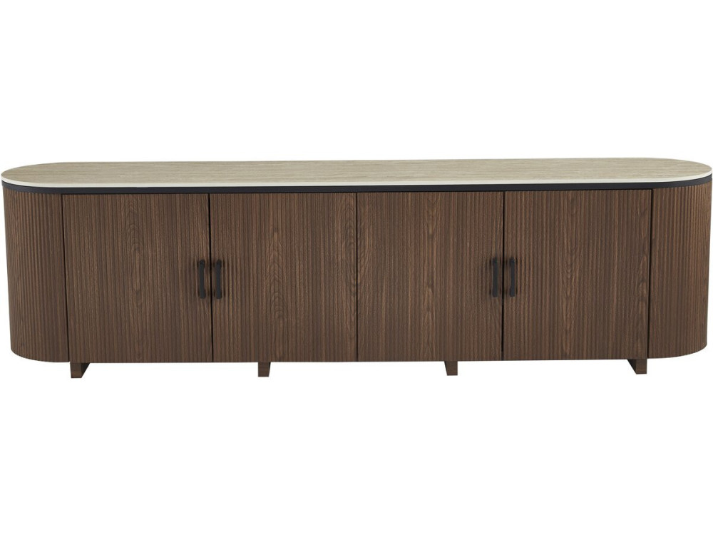 Portofino" oval wooden sideboard -...