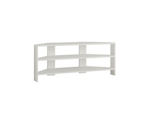 ThalesCorner" wooden TV stand - 110 x 36 x 45 cm - White