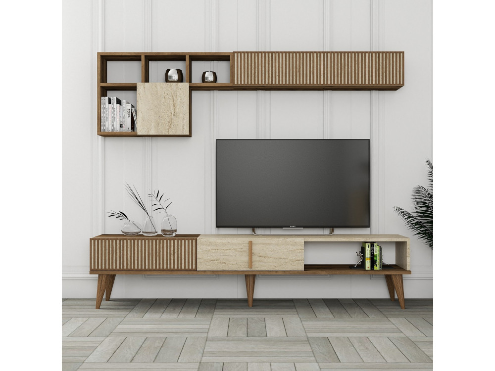 Milan" wooden TV stand - 180 x 35 x...