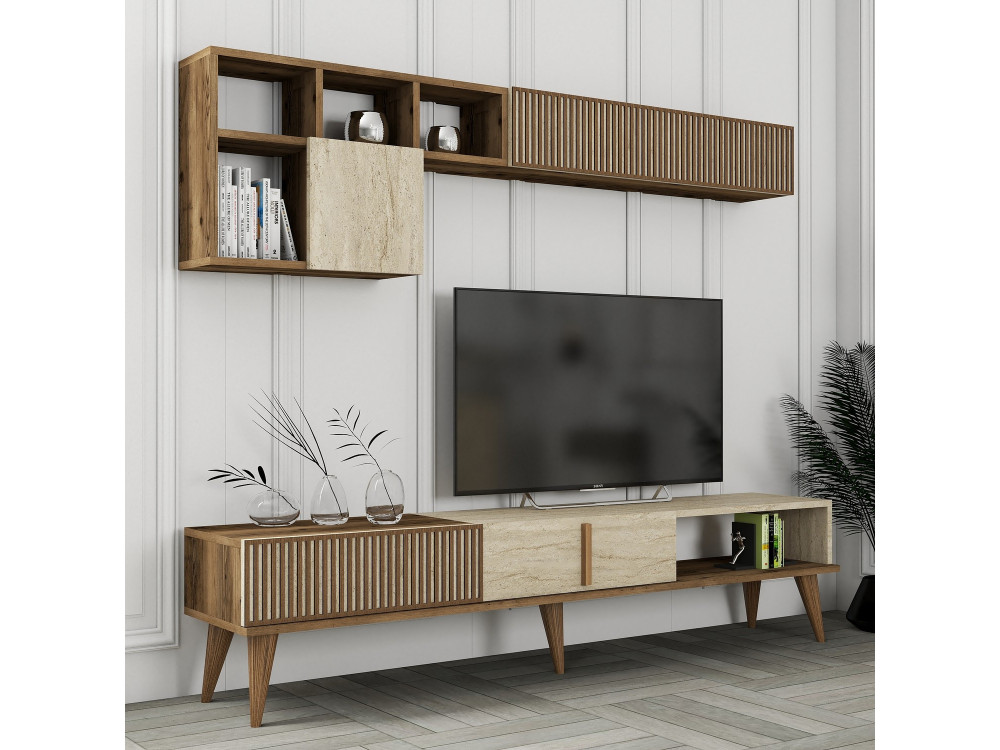 Milan" wooden TV stand - 180 x 35 x...