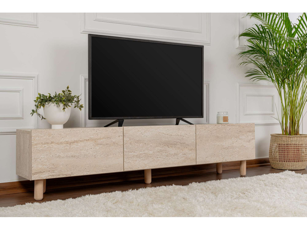 Alvin" wooden TV stand - 180 x 31 x...