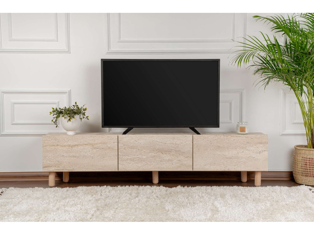 Alvin" wooden TV stand - 180 x 31 x...
