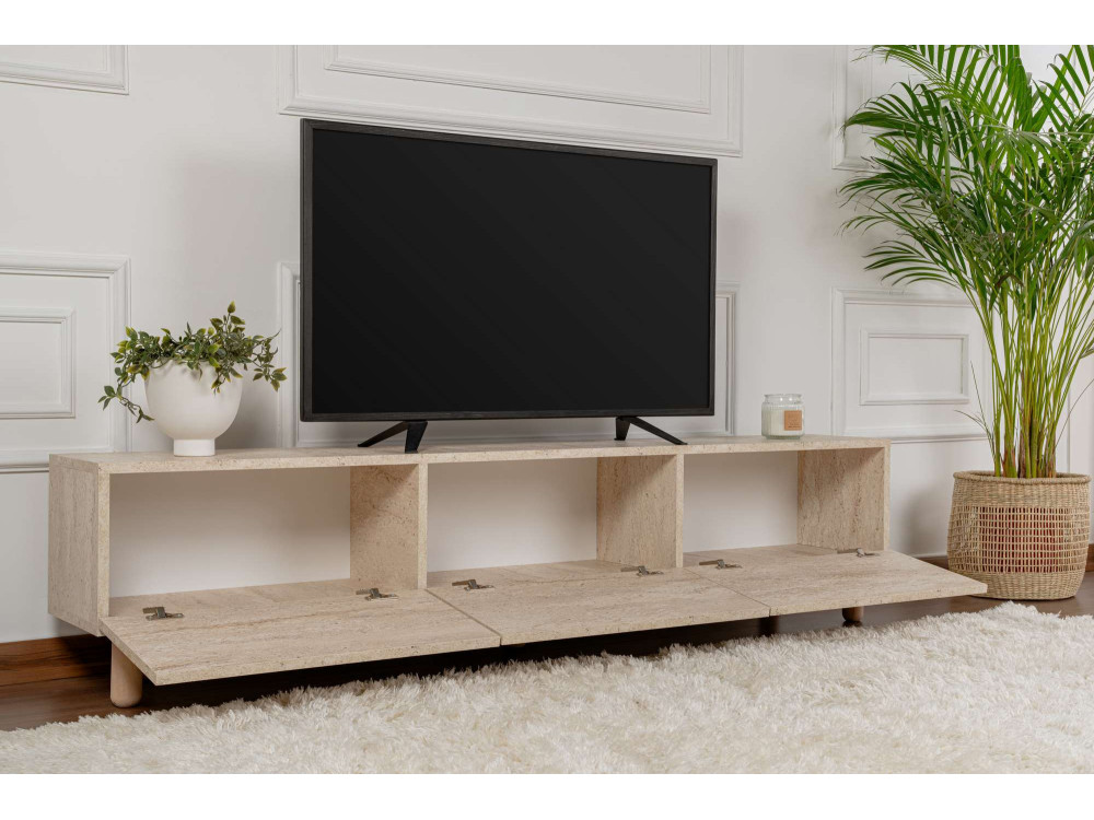 Alvin" wooden TV stand - 180 x 31 x...