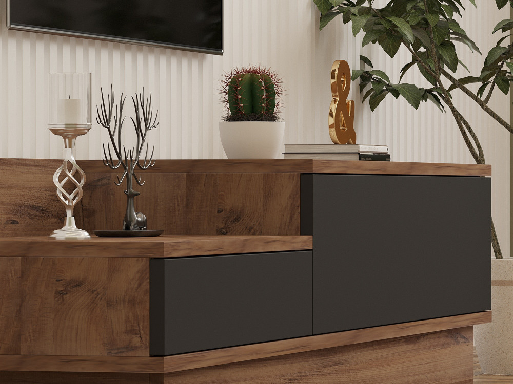 Asir" wooden TV stand - 160 x 35 x 35...