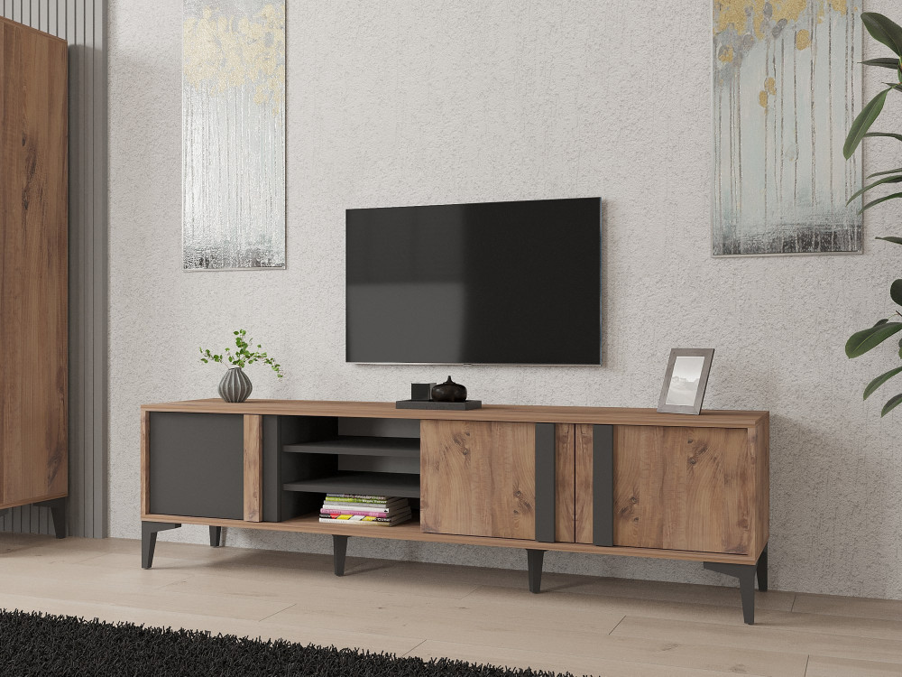 Mengu" wooden TV stand - 180 x 40 x...