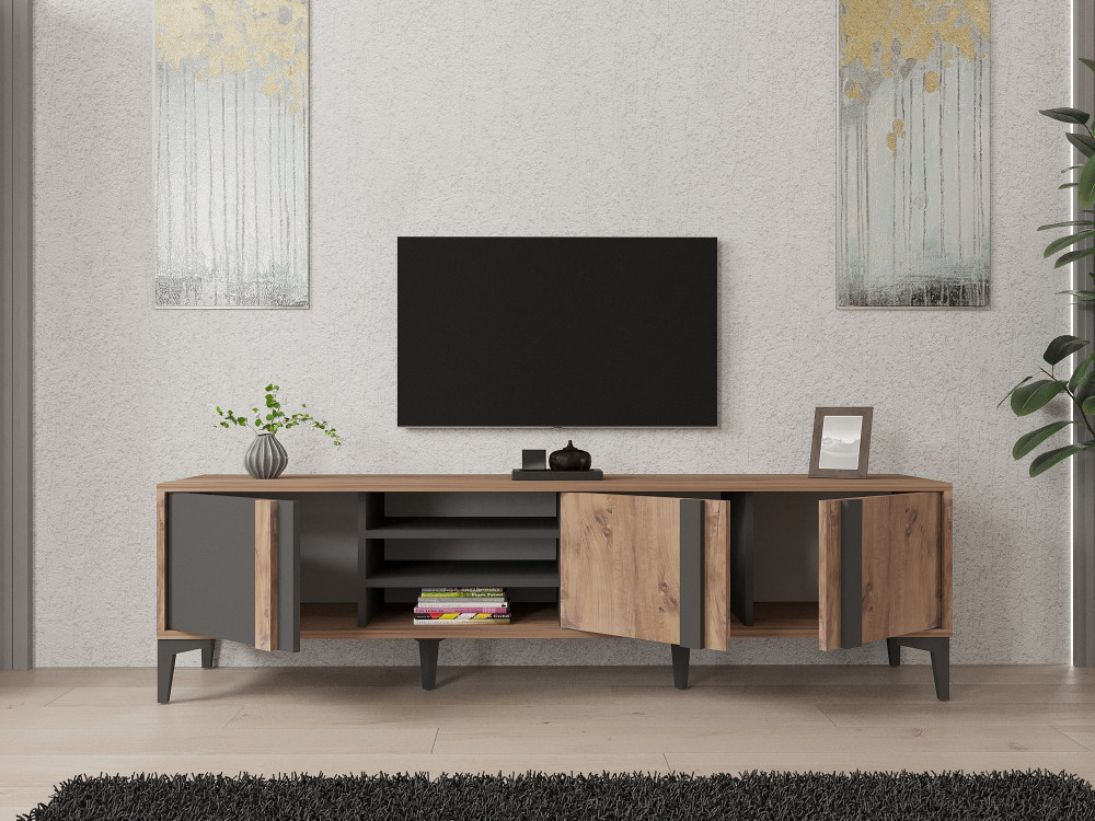 Mengu" wooden TV stand - 180 x 40 x...