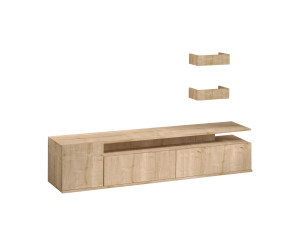 Alika" wooden TV stand - 180 x 35 x 45 cm - Oak