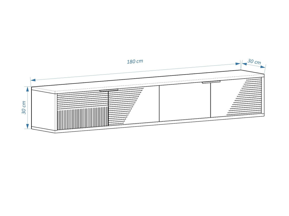 Parla" wooden TV stand 180 x 30 x 30...