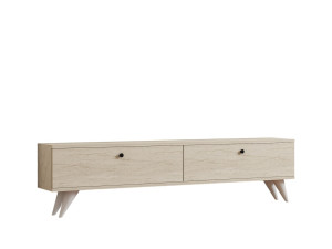 Parlak" wooden TV stand - 160 x 25 x 40 cm - Beige