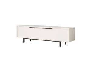 Calvin" wooden TV stand - 160 x 35 x 45 cm - White