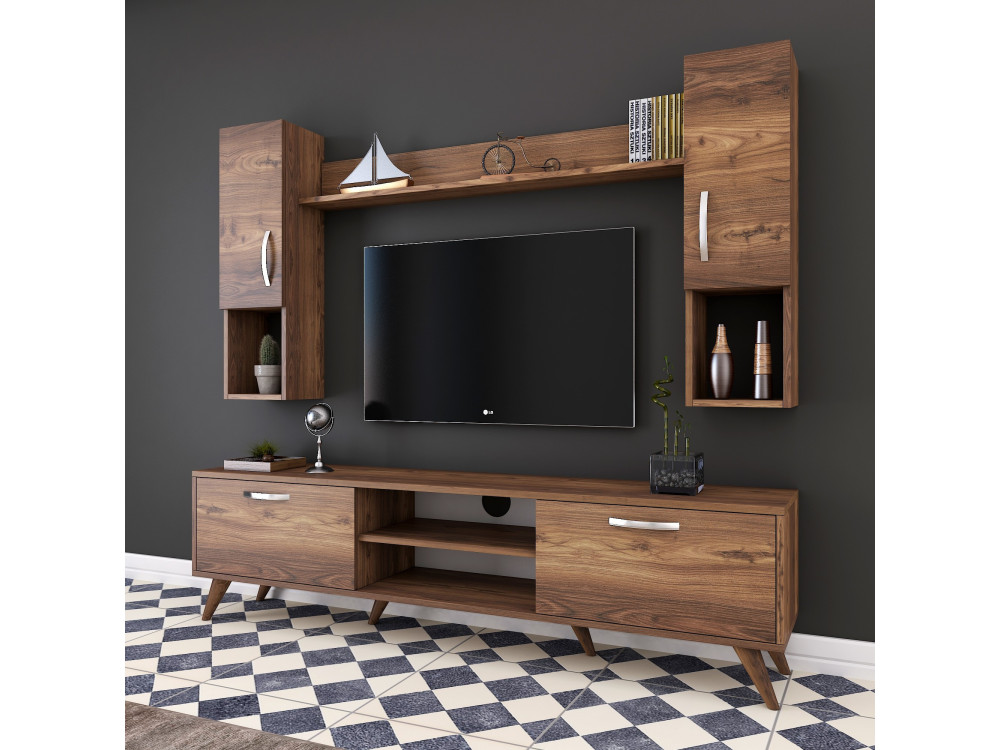 Mezalun" wooden TV stand - 180 x 35 x...