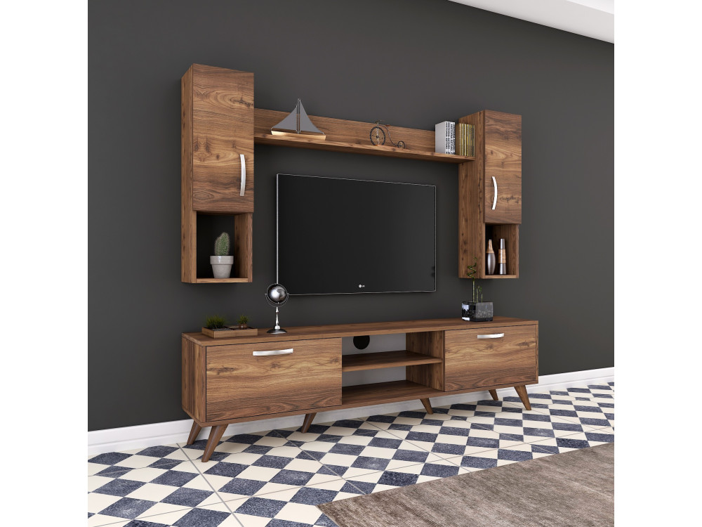 Mezalun" wooden TV stand - 180 x 35 x...