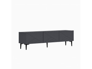 Felix" wooden TV stand 160 x 31.4 x 44.1 cm - Anthracite