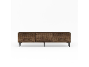 Felix" wooden TV stand - 160 x 31 x 44 cm - Brown