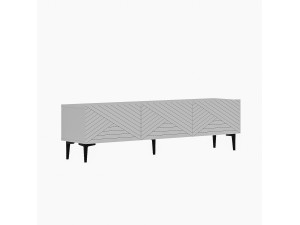 Felix" wooden TV stand - 160 x 31 x 44 cm - White