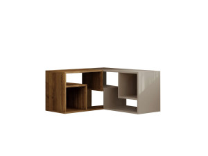 Glis" modular wooden TV stand - 145 x 35 x 44 cm - Beige