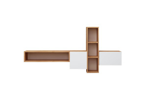 Kumkuat" wooden TV stand - 160 x 35 x 70 cm - Brown