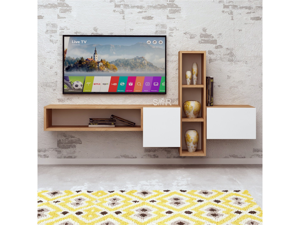 Kumkuat" wooden TV stand - 160 x 35 x...