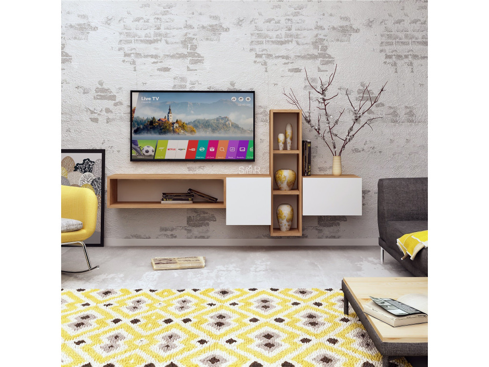 Kumkuat" wooden TV stand - 160 x 35 x...
